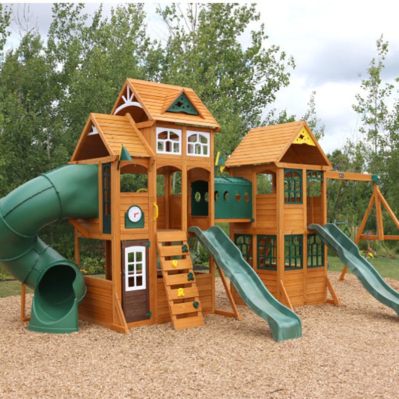 SwingsetPlus Paramount Wooden Swing Set / Playset