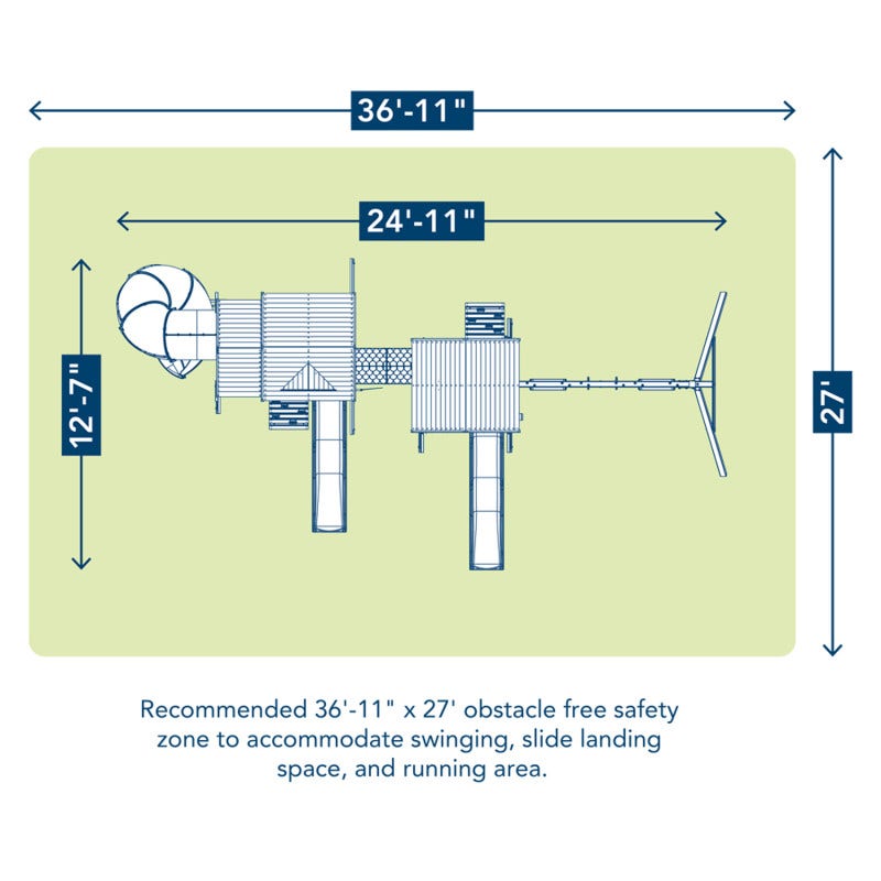 SwingsetPlus Paramount Wooden Swing Set / Playset