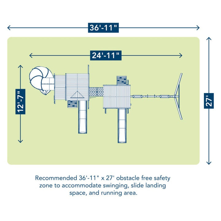 SwingsetPlus Paramount Wooden Swing Set / Playset