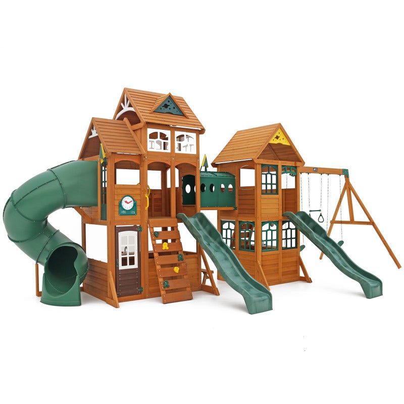 SwingsetPlus Paramount Wooden Swing Set / Playset