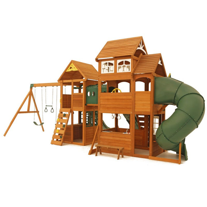 SwingsetPlus Paramount Wooden Swing Set / Playset
