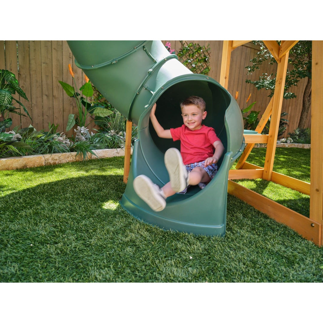 SwingsetPlus Bear Cave Lodge Swing Set - Installation Available