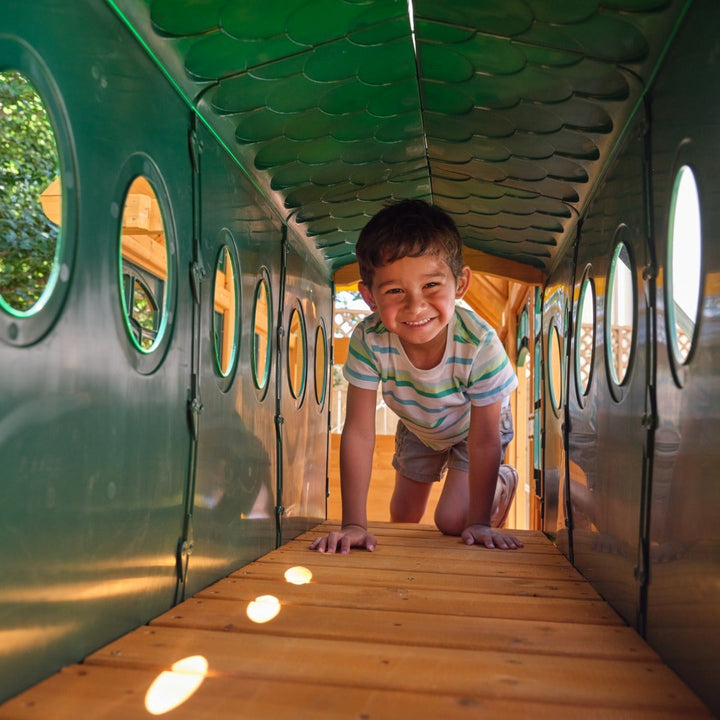 SwingsetPlus Bear Cave Lodge Swing Set - Installation Available