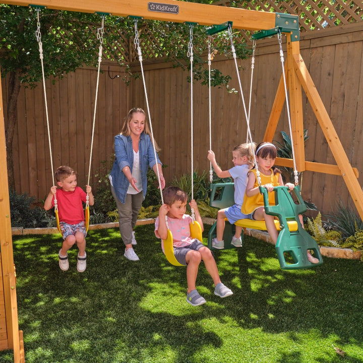 SwingsetPlus Bear Cave Lodge Swing Set - Installation Available