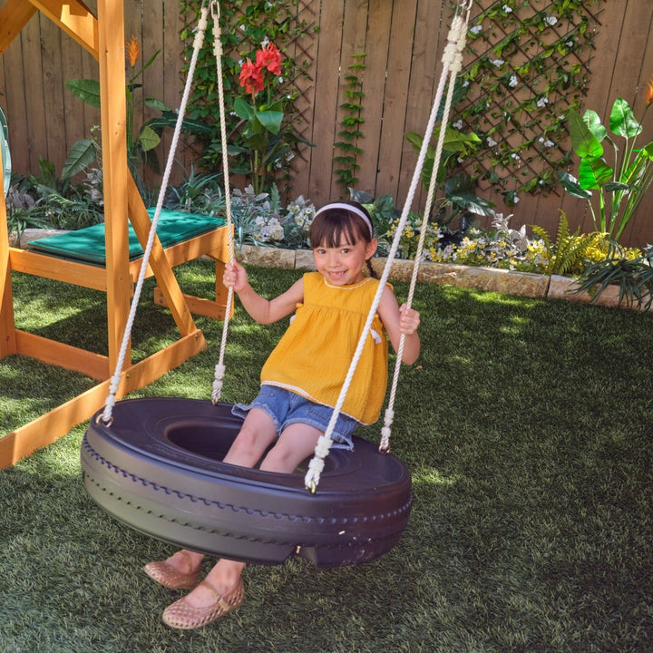 SwingsetPlus Bear Cave Lodge Swing Set - Installation Available