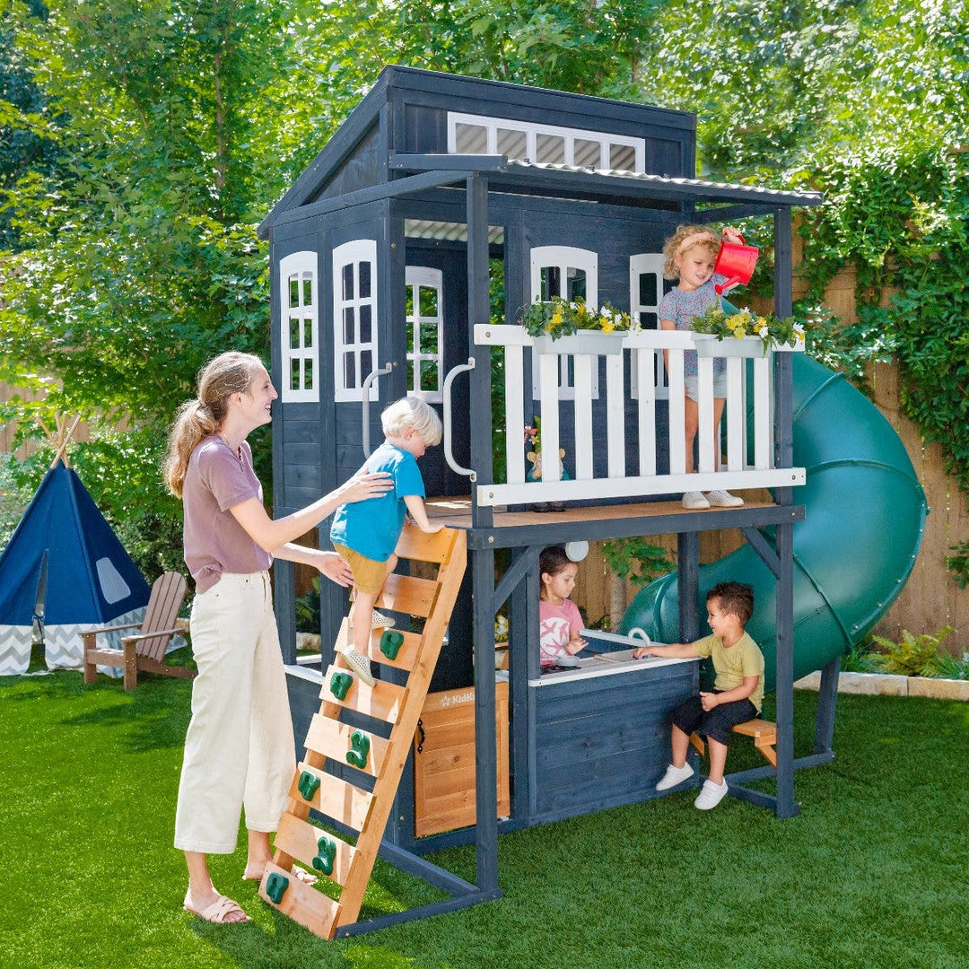SwingsetPlus Cozy Escape Playhouse - Navy - Installation Available