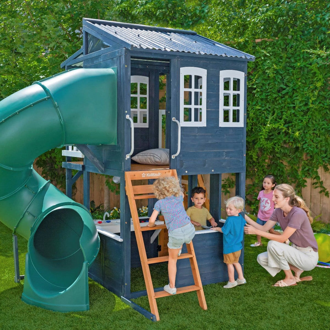 SwingsetPlus Cozy Escape Playhouse - Navy - Installation Available
