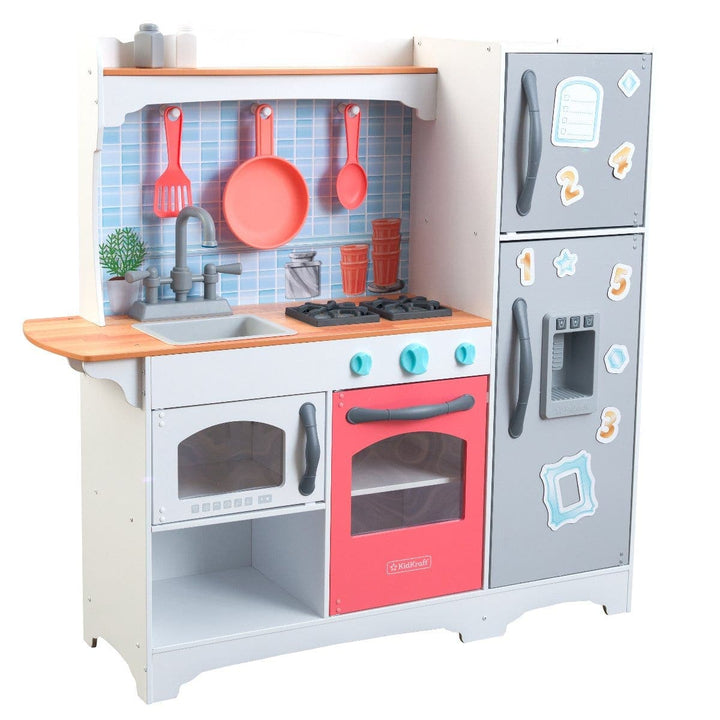 SwingsetPlus Mosaic Magnetic Play Kitchen with EZ Kraft Assembly™ - Coral