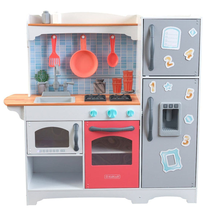 SwingsetPlus Mosaic Magnetic Play Kitchen with EZ Kraft Assembly™ - Coral