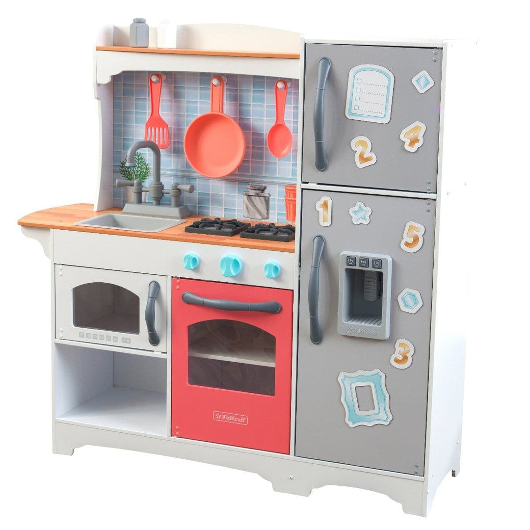 SwingsetPlus Mosaic Magnetic Play Kitchen with EZ Kraft Assembly™ - Coral