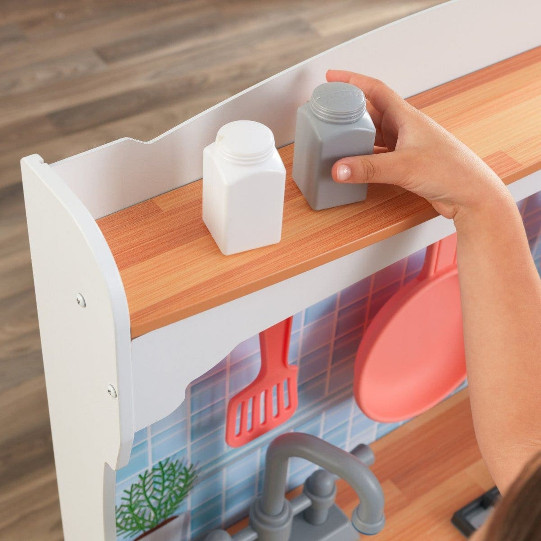 SwingsetPlus Mosaic Magnetic Play Kitchen with EZ Kraft Assembly™ - Coral