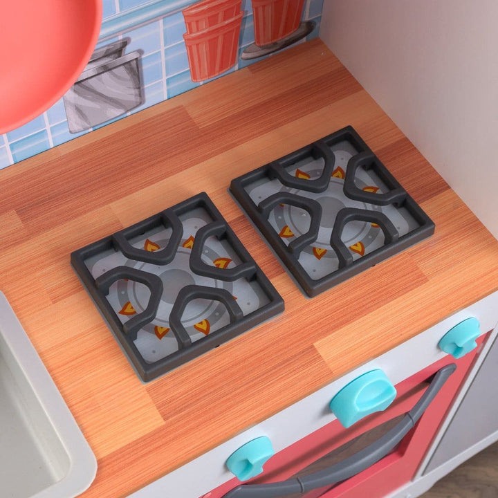 SwingsetPlus Mosaic Magnetic Play Kitchen with EZ Kraft Assembly™ - Coral