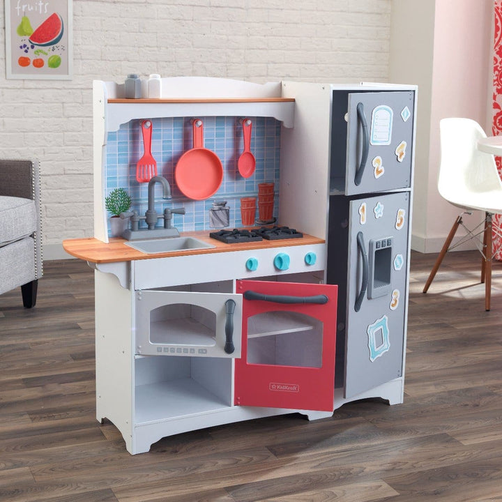 SwingsetPlus Mosaic Magnetic Play Kitchen with EZ Kraft Assembly™ - Coral