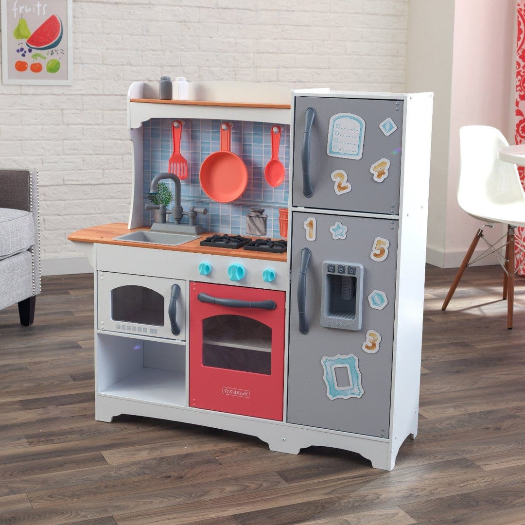 SwingsetPlus Mosaic Magnetic Play Kitchen with EZ Kraft Assembly™ - Coral