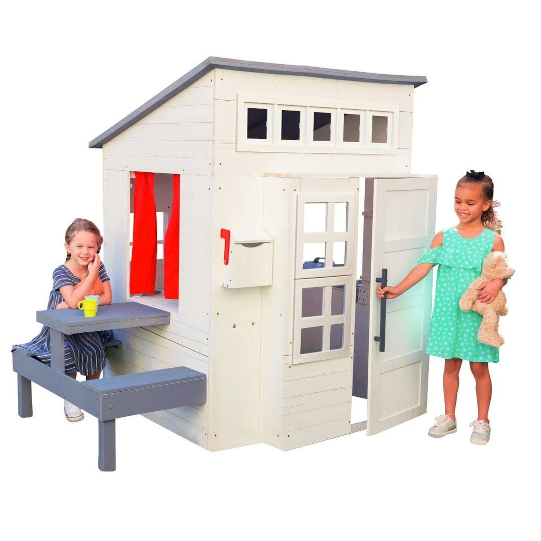 SwingsetPlus Modern Outdoor Playhouse - White