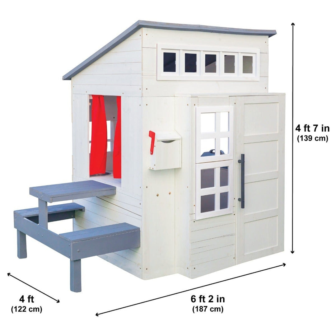 SwingsetPlus Modern Outdoor Playhouse - White