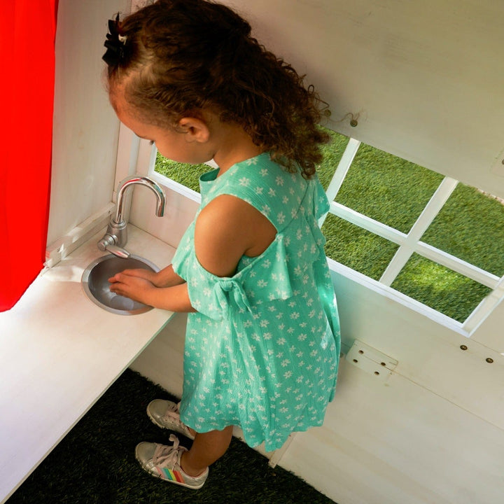 SwingsetPlus Modern Outdoor Playhouse - White