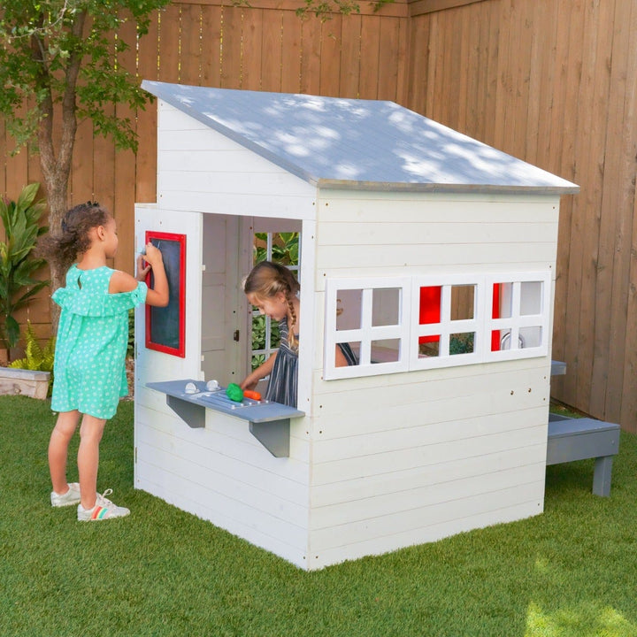 SwingsetPlus Modern Outdoor Playhouse - White