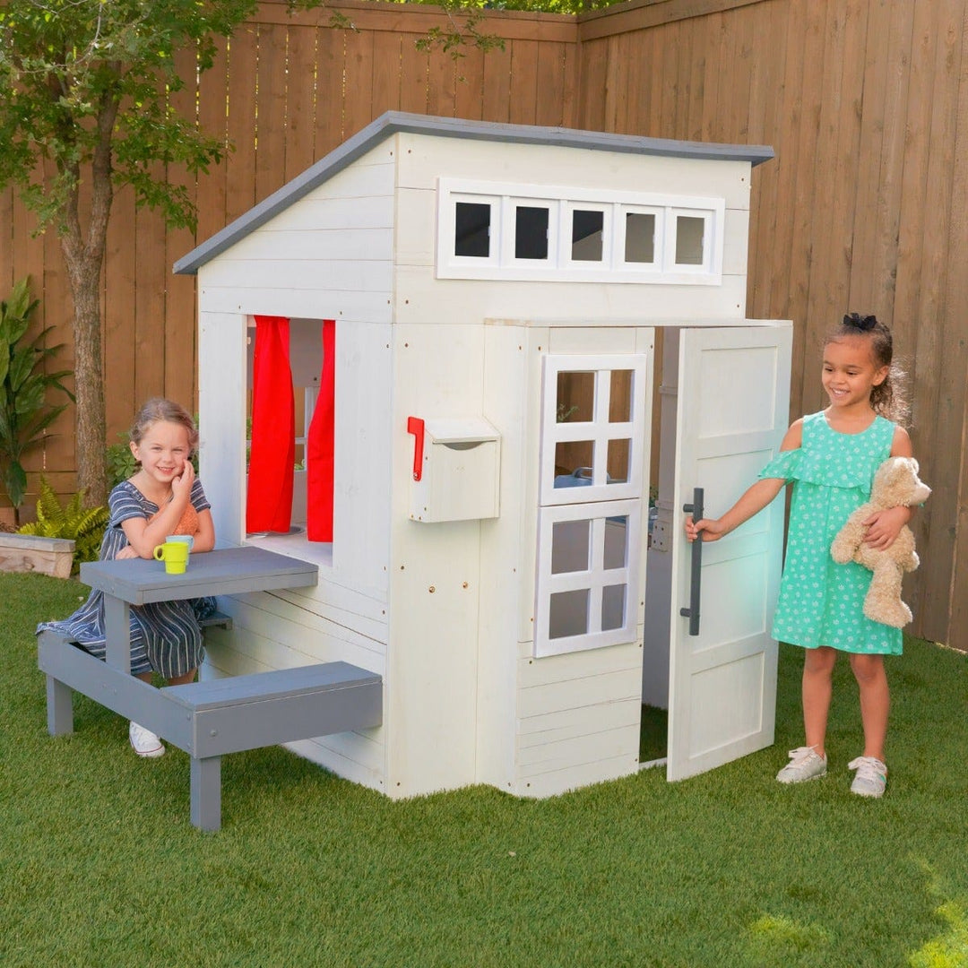 SwingsetPlus Modern Outdoor Playhouse - White
