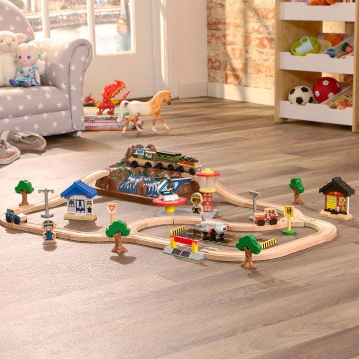 SwingsetPlus Bucket Top Mountain Train Set