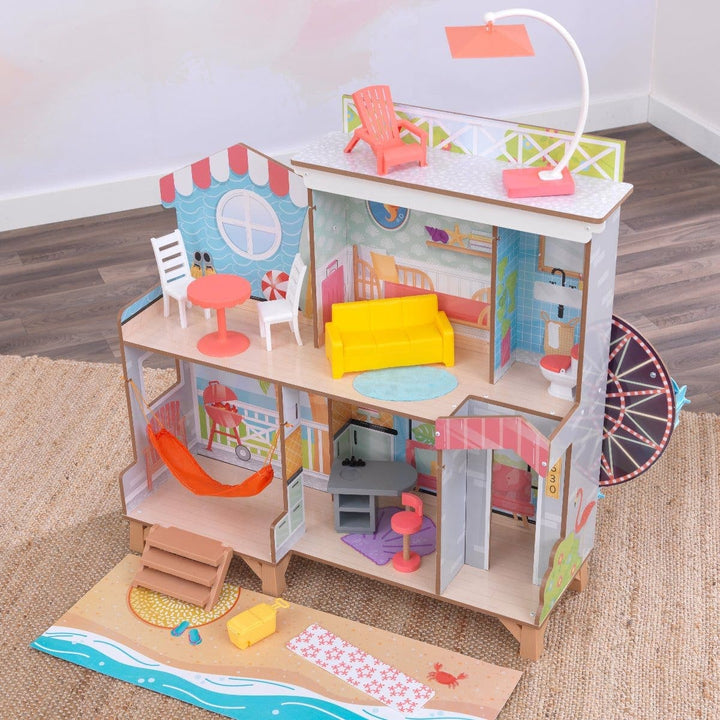 SwingsetPlus Ferris Wheel Fun Beach House Dollhouse