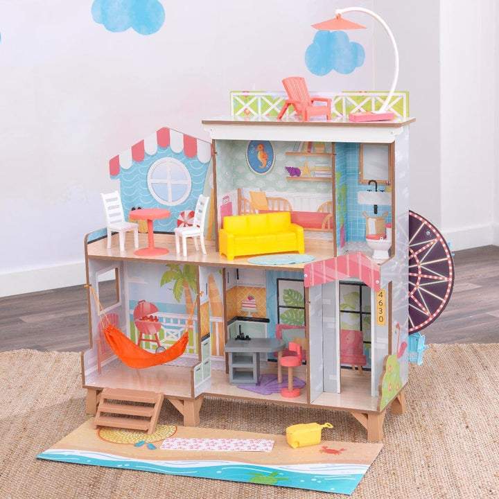SwingsetPlus Ferris Wheel Fun Beach House Dollhouse