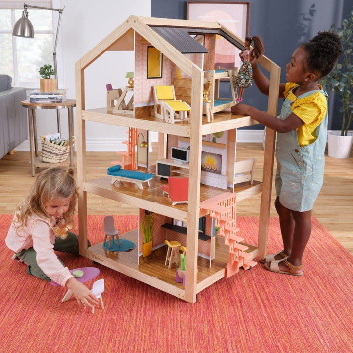 SwingsetPlus So Stylish Mansion Dollhouse - Boho Naturals