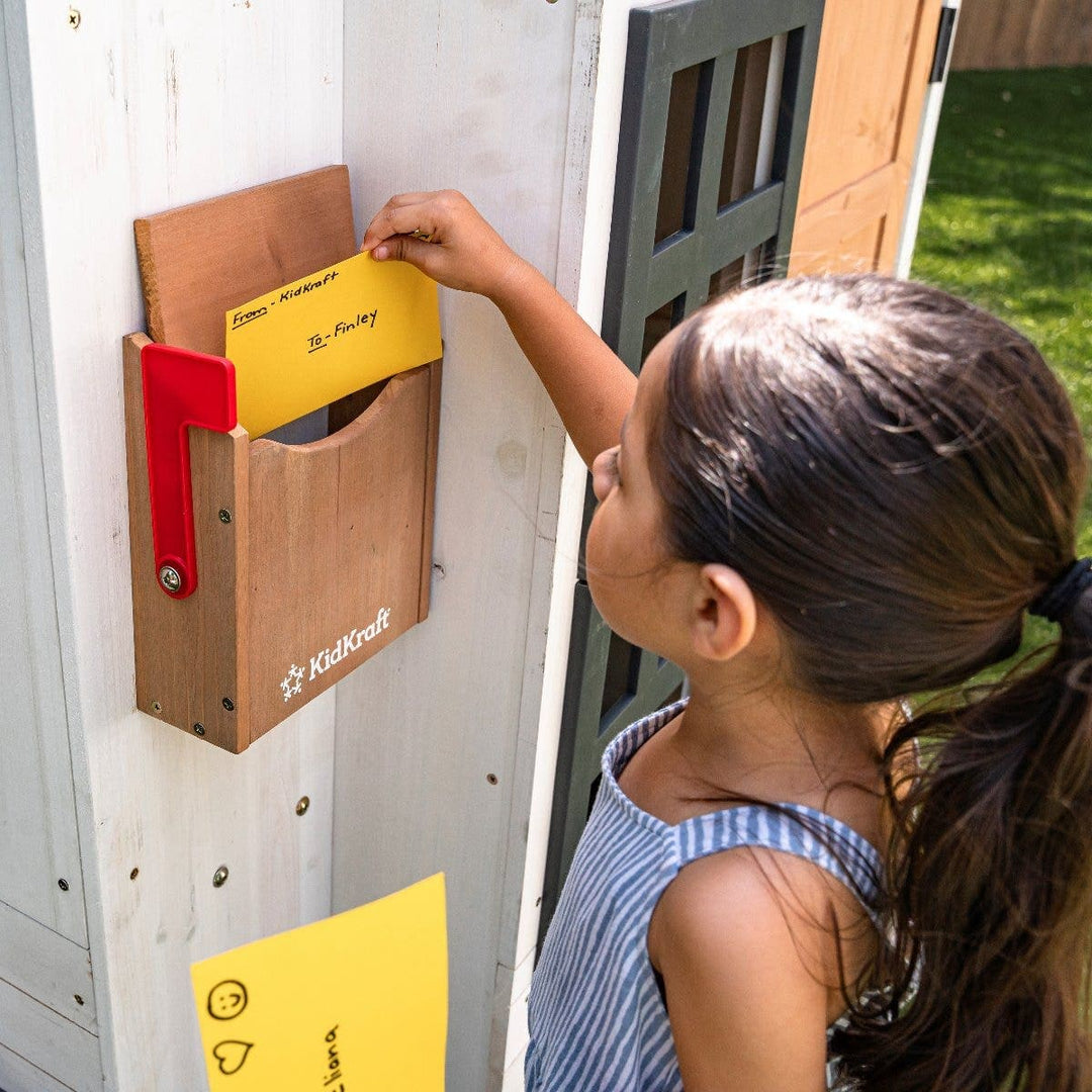 SwingsetPlus Modern Outdoor Playhouse - White & Raven