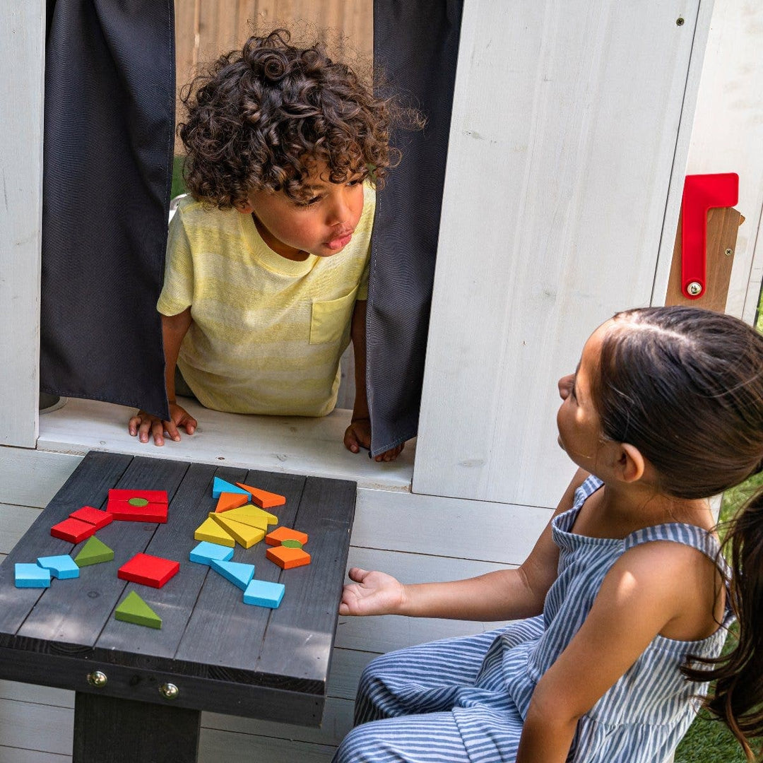 SwingsetPlus Modern Outdoor Playhouse - White & Raven