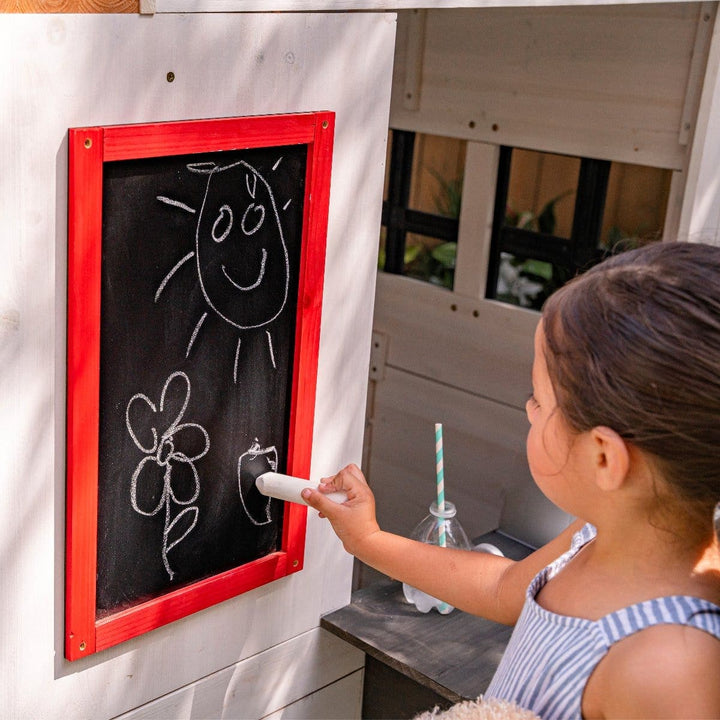 SwingsetPlus Modern Outdoor Playhouse - White & Raven