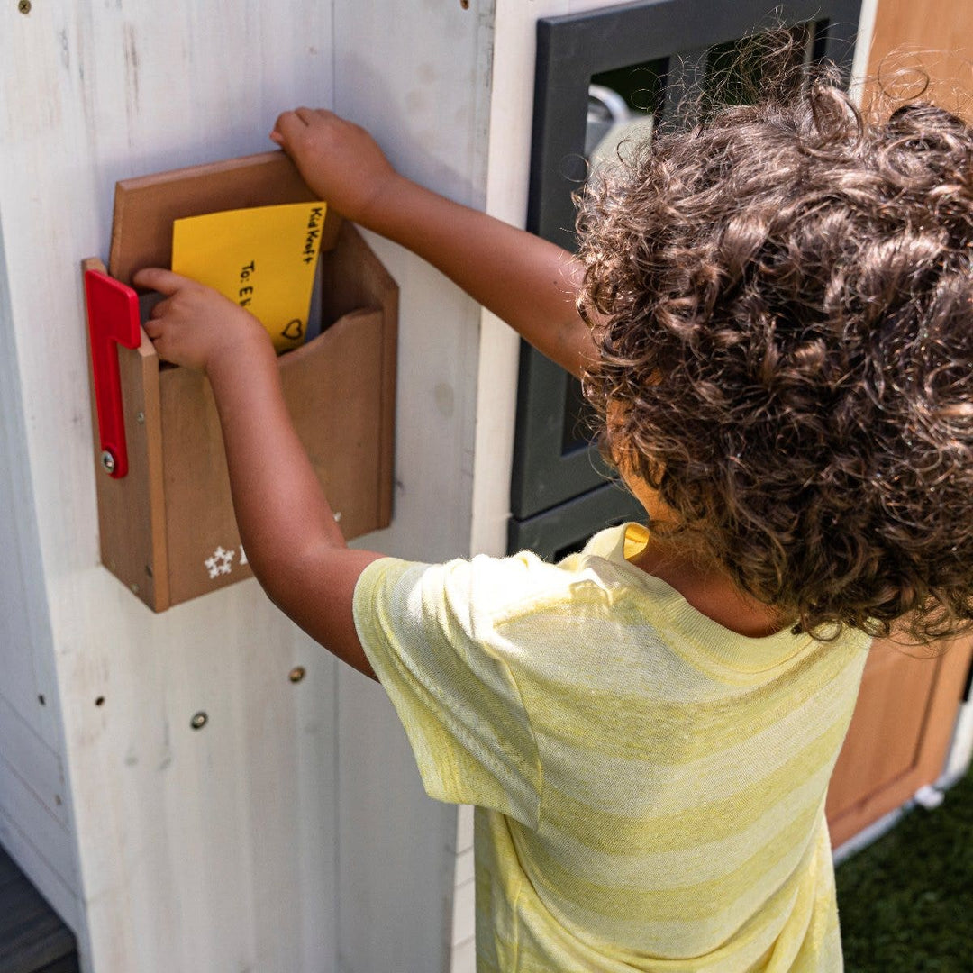 SwingsetPlus Modern Outdoor Playhouse - White & Raven