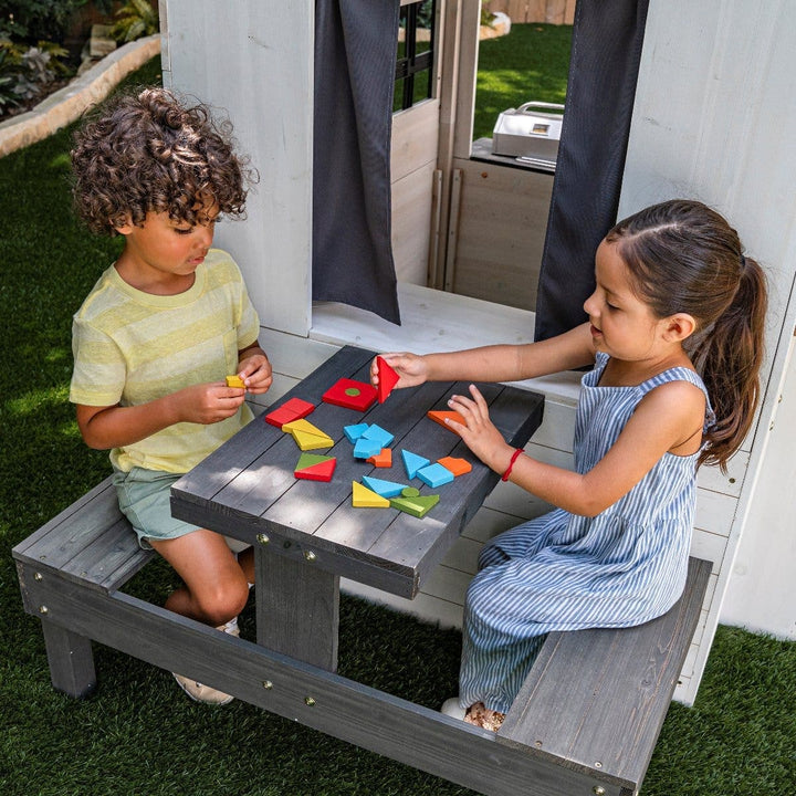 SwingsetPlus Modern Outdoor Playhouse - White & Raven