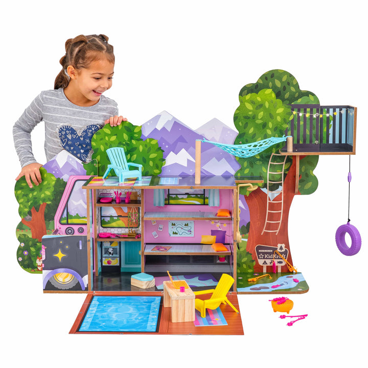 SwingsetPlus Glamp & Go 2-in-1 Doll Camper