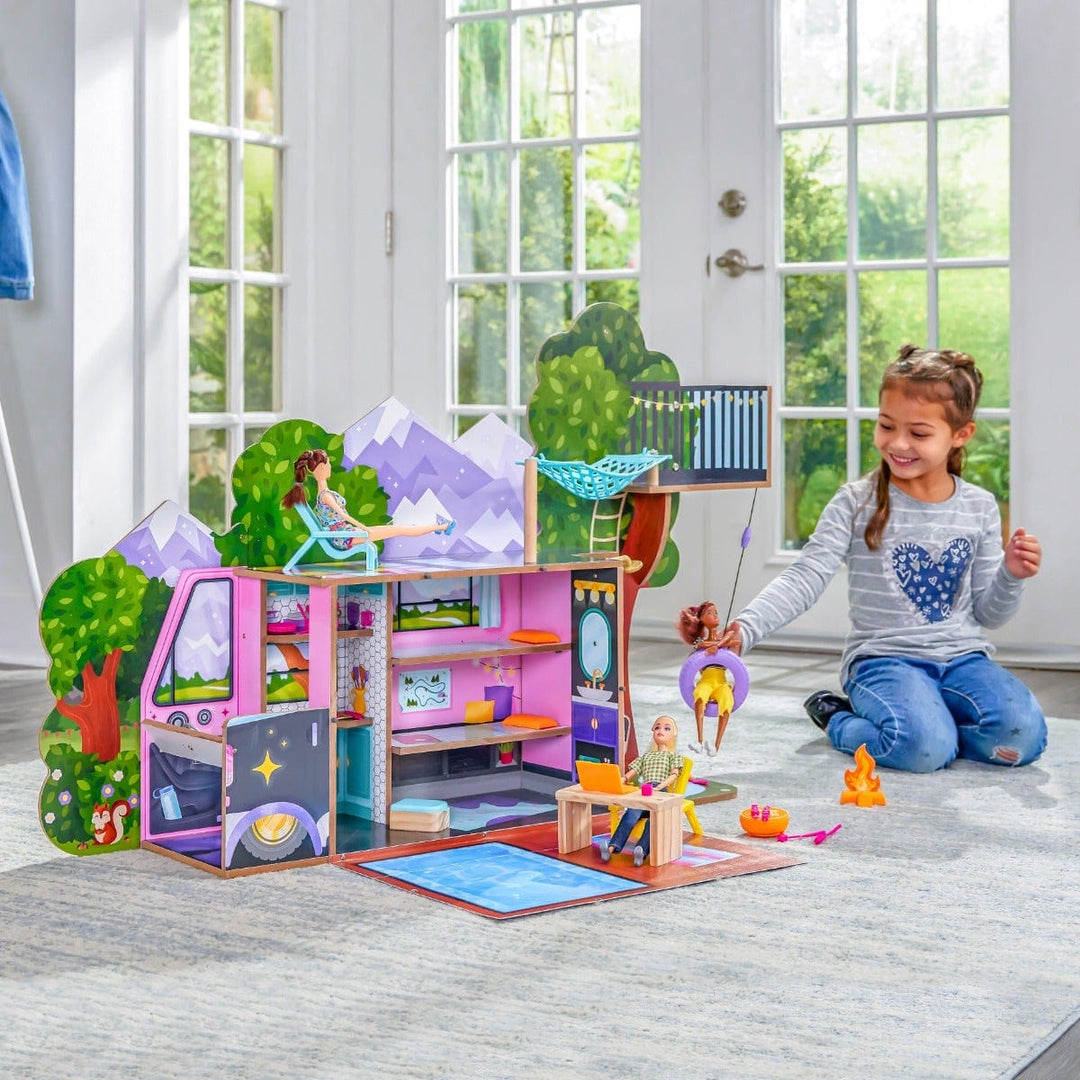 SwingsetPlus Glamp & Go 2-in-1 Doll Camper