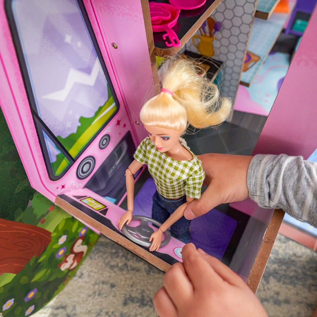 SwingsetPlus Glamp & Go 2-in-1 Doll Camper