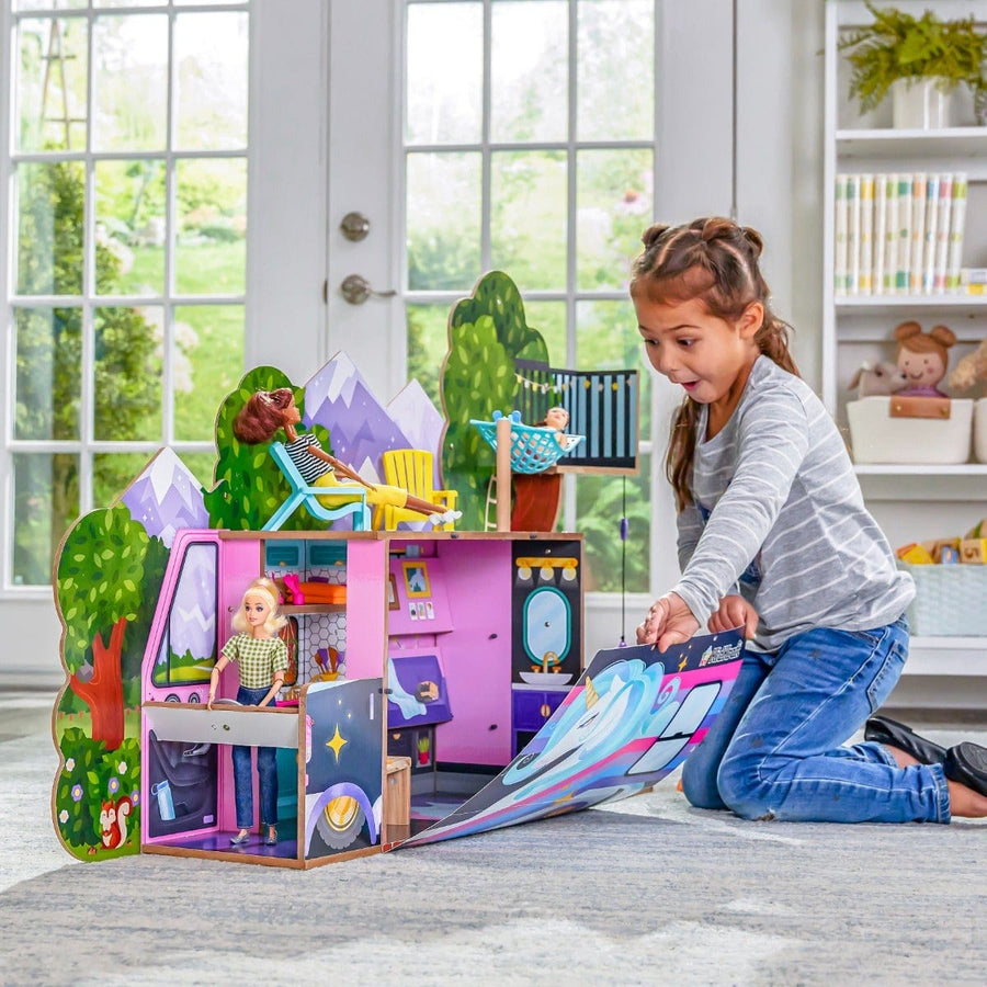 SwingsetPlus Glamp & Go 2-in-1 Doll Camper