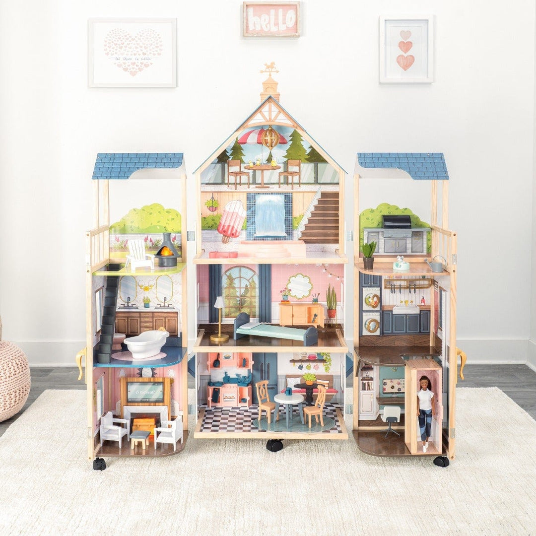 SwingsetPlus Secret Reveal Wooden Mansion Dollhouse