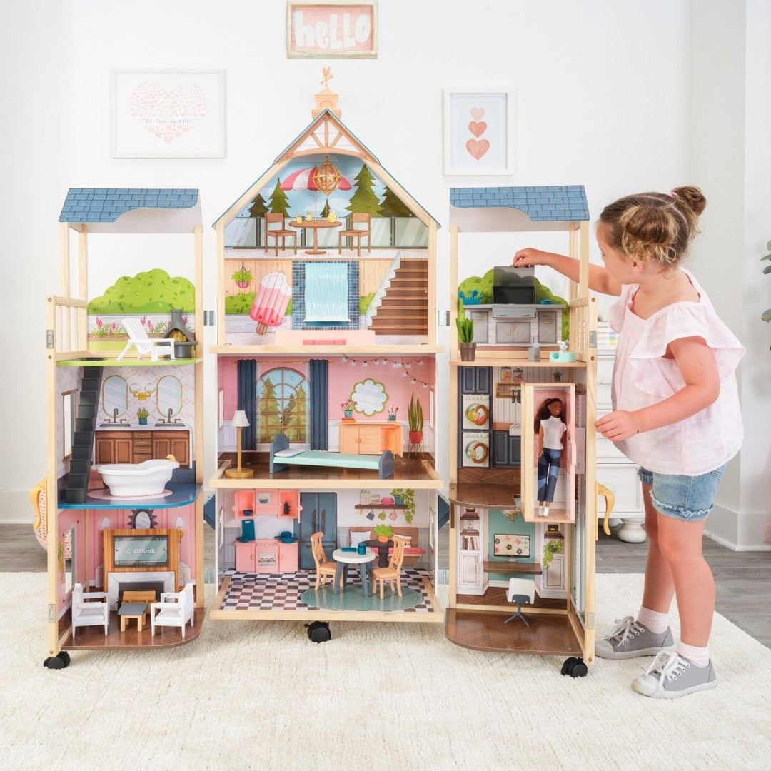 SwingsetPlus Secret Reveal Wooden Mansion Dollhouse
