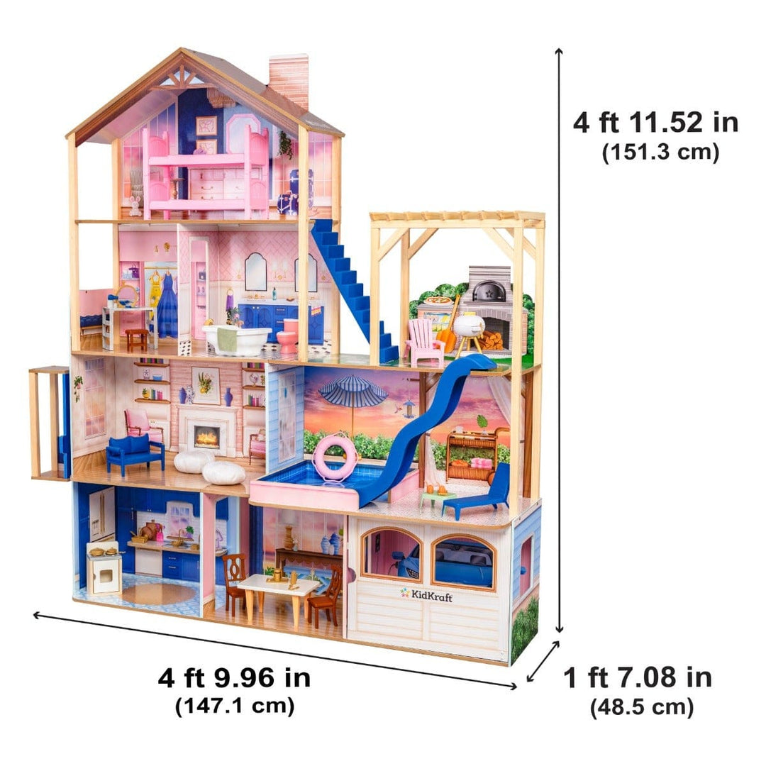 SwingsetPlus Hamptons Mansion & Pool House Dollhouse