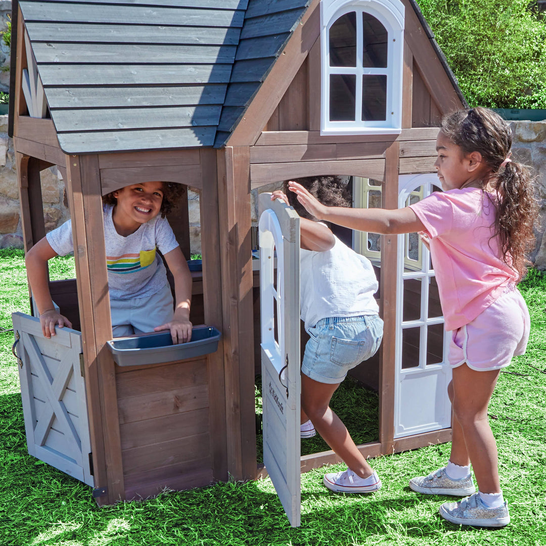 SwingsetPlus Timberwood Wooden Outdoor Playhouse