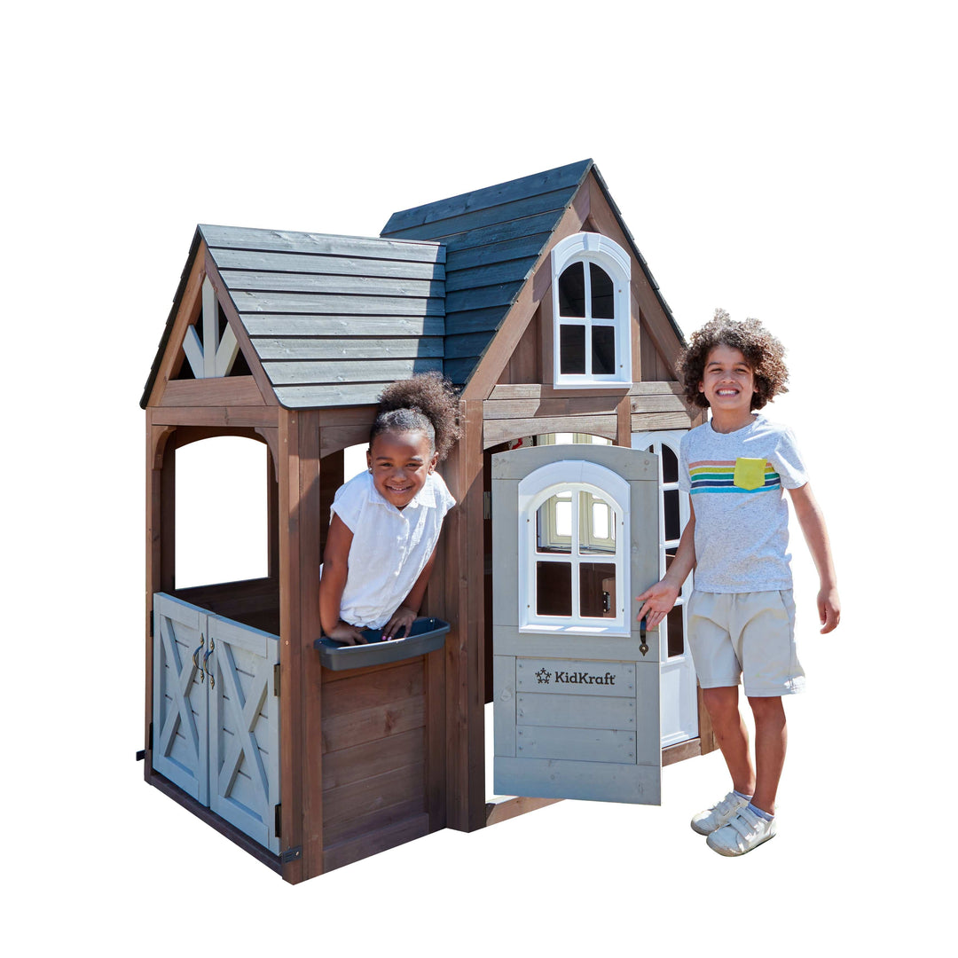 SwingsetPlus Timberwood Wooden Outdoor Playhouse