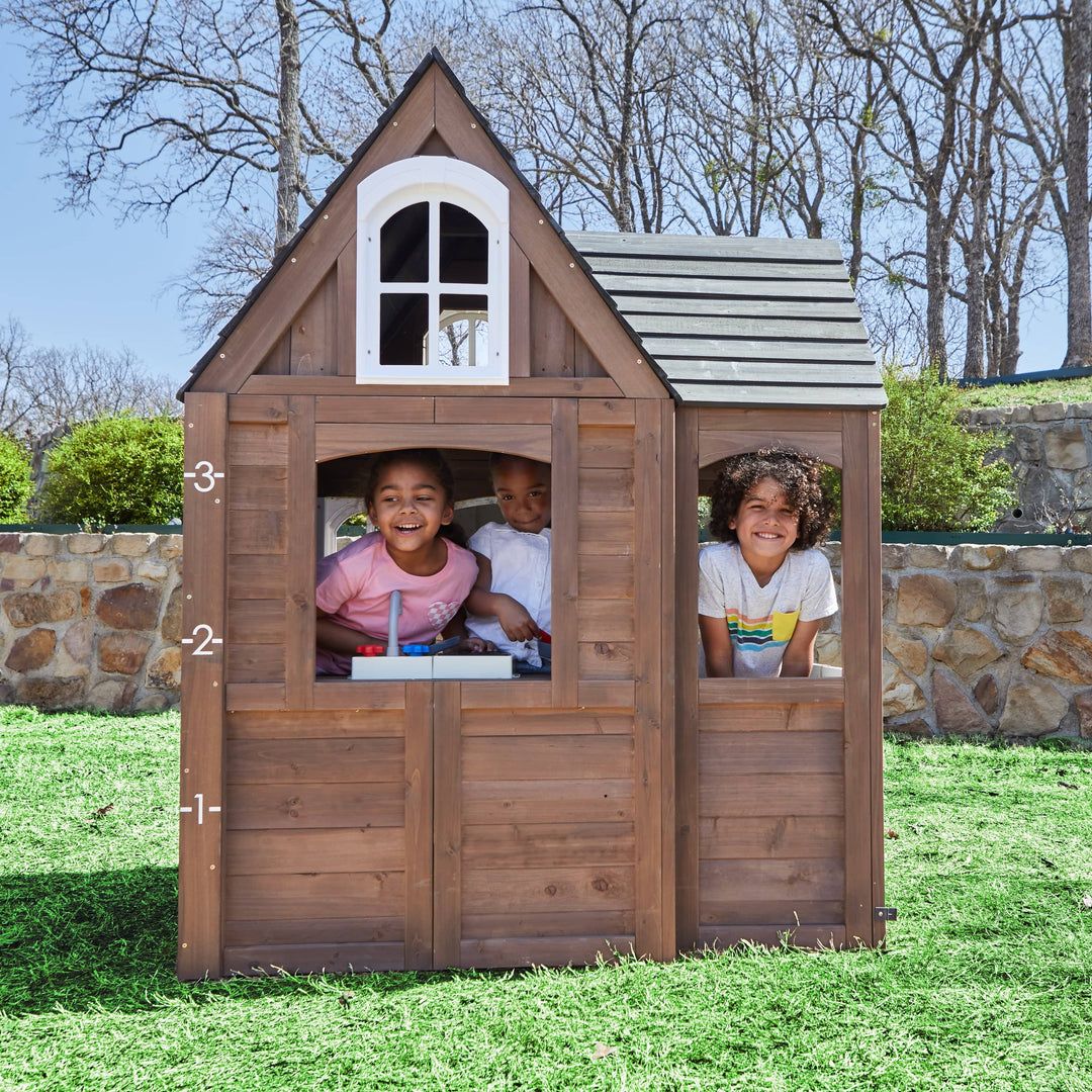 SwingsetPlus Timberwood Wooden Outdoor Playhouse