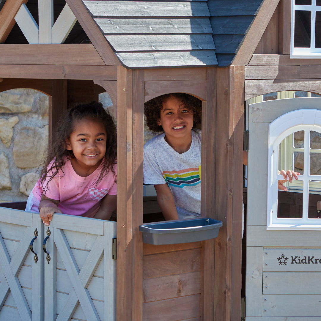 SwingsetPlus Timberwood Wooden Outdoor Playhouse