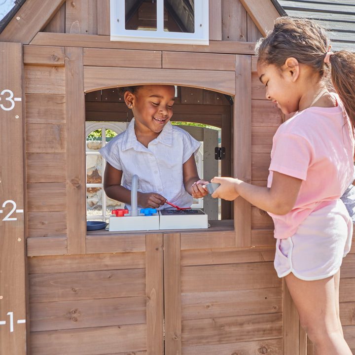 SwingsetPlus Timberwood Wooden Outdoor Playhouse