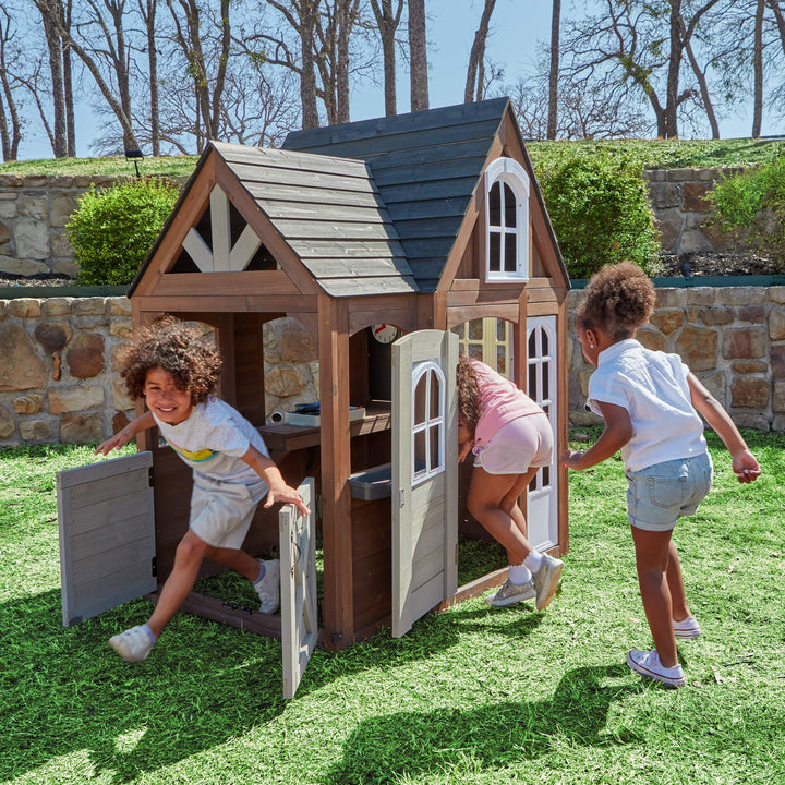 SwingsetPlus Timberwood Wooden Outdoor Playhouse