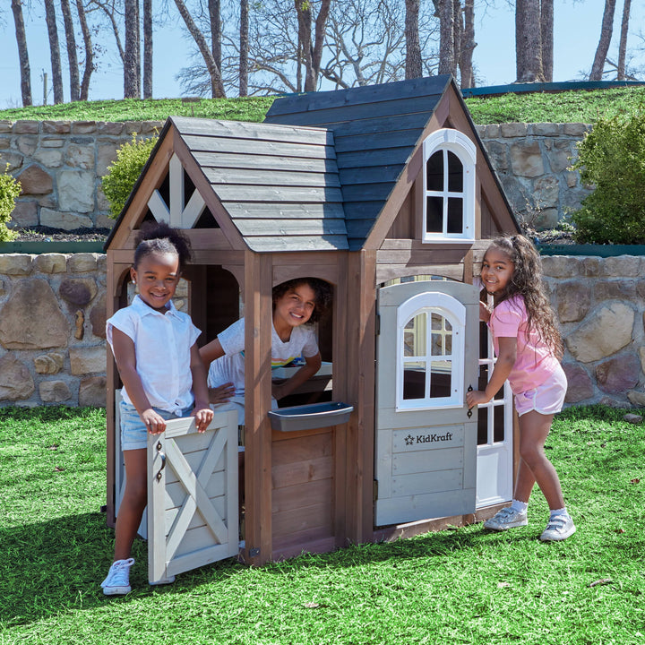 SwingsetPlus Timberwood Wooden Outdoor Playhouse