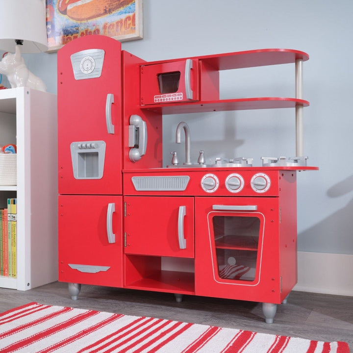 SwingsetPlus Vintage Play Kitchen - Red