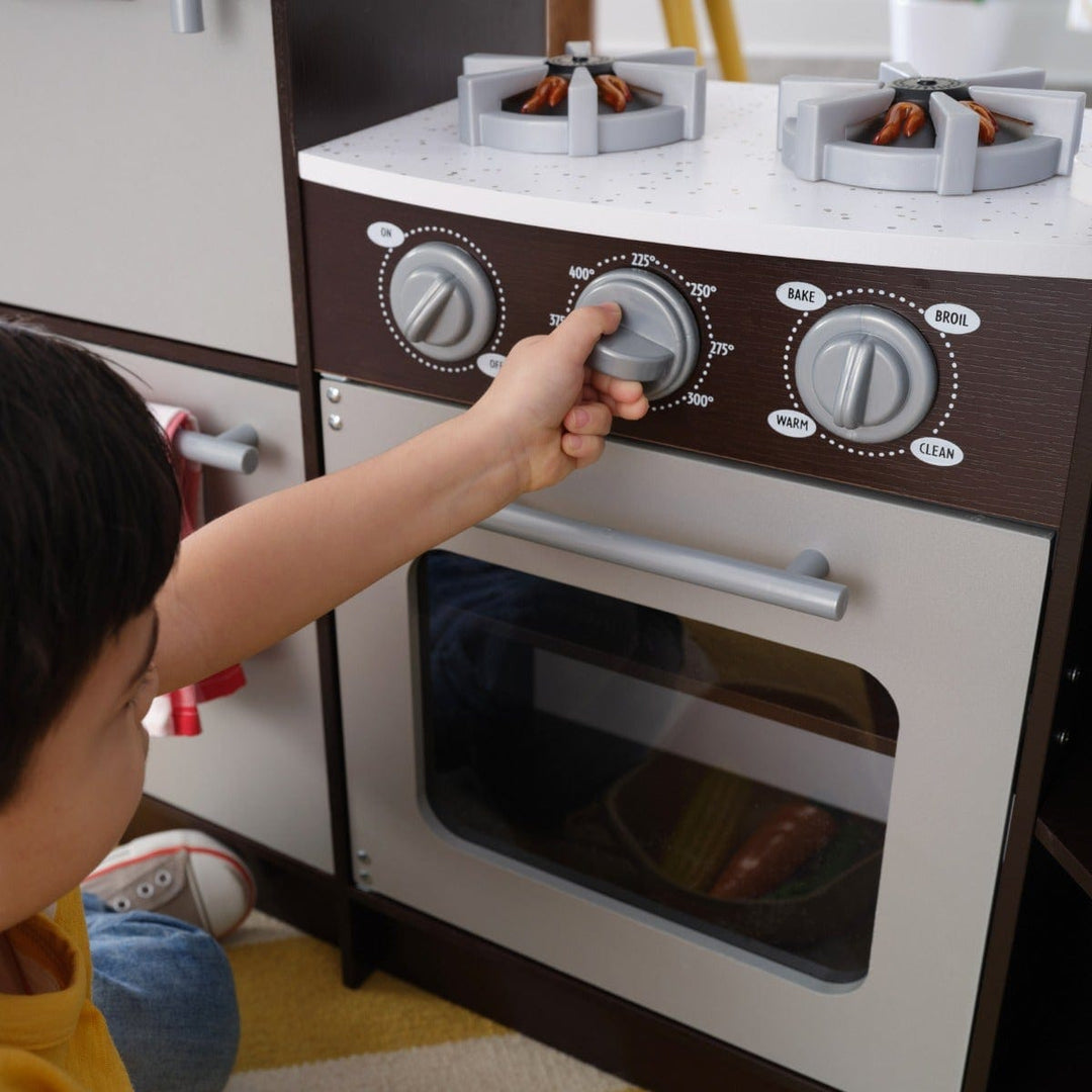 SwingsetPlus Ultimate Corner Play Kitchen - Espresso