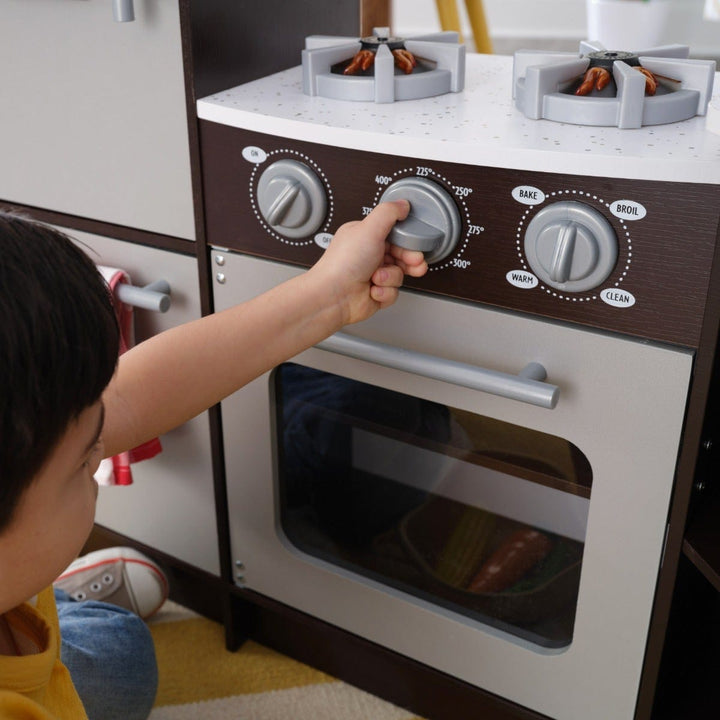 SwingsetPlus Ultimate Corner Play Kitchen - Espresso