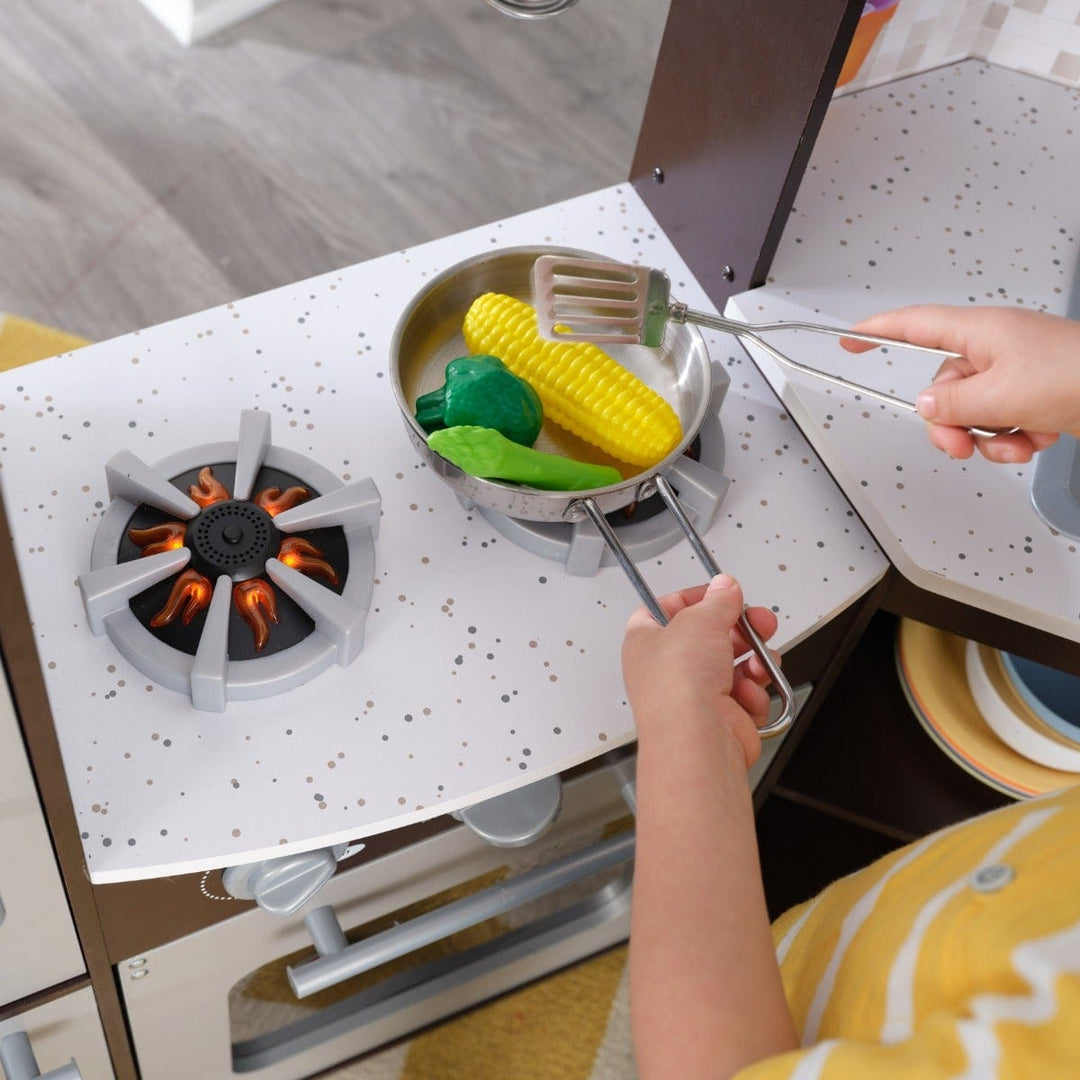 SwingsetPlus Ultimate Corner Play Kitchen - Espresso